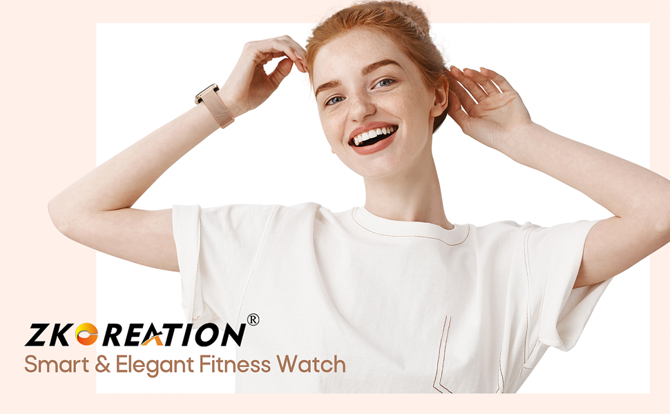 ZKCREATION Smart Watch for Women Men Call Answer/Dial Watch Digital