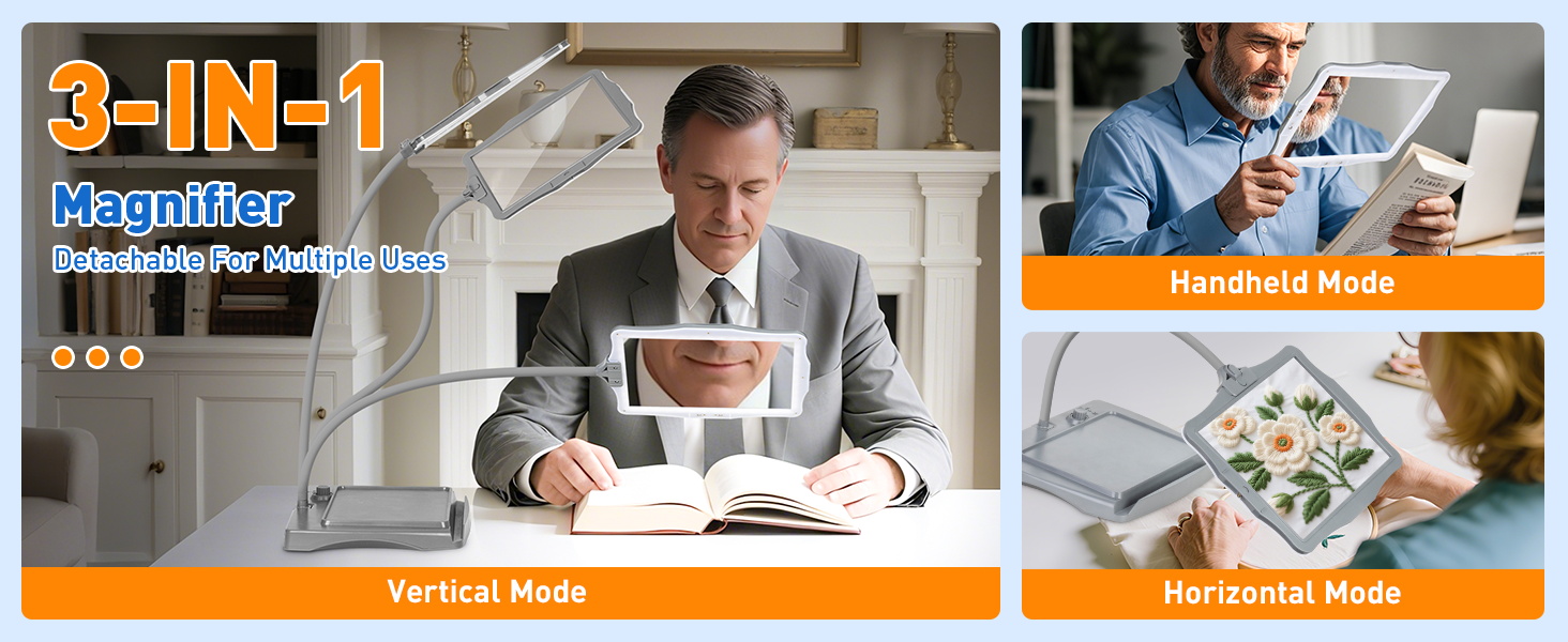 magnifying glass with stand magnifying glass for reading with light gooseneck magnifying glass