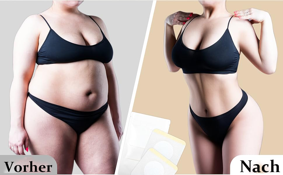 Before and after comparison showing results of body transformation. Two-panel image displaying black underwear set in both views.