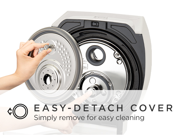 easy to detach cover easy cleaning maintenance aluminum lid