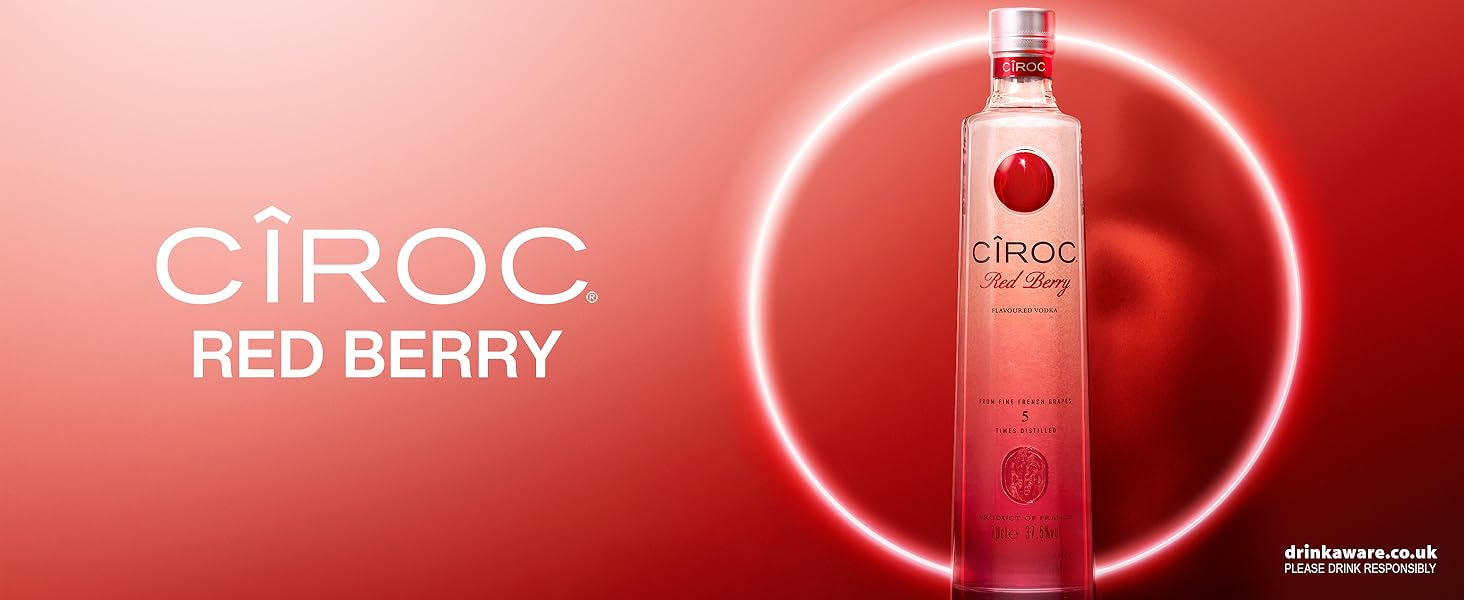 Ciroc Red Berry Flavoured Vodka 37.5 vol 70cl Summer Red and