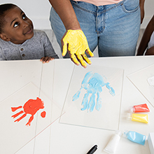 family handprint frame, family print, diy paint kit for family, home decor frame