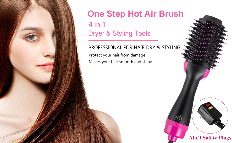 Hot Air Brush 4 IN 1 Hair Dryer Brush,One Step Hair Dryer & Styler