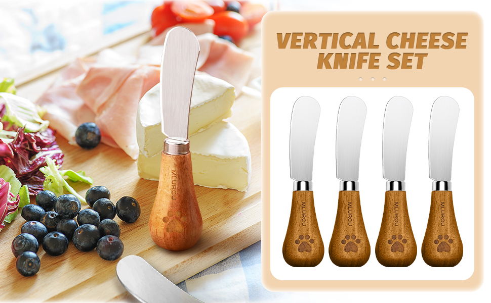 Standing Butter Spreader Knife Gold Butter Knives Set of 4