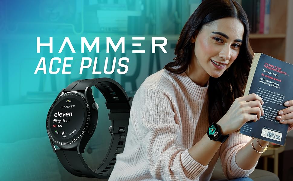 HAMMER Pulse Ace Plus Round dial Bluetooth Calling Smartwatch