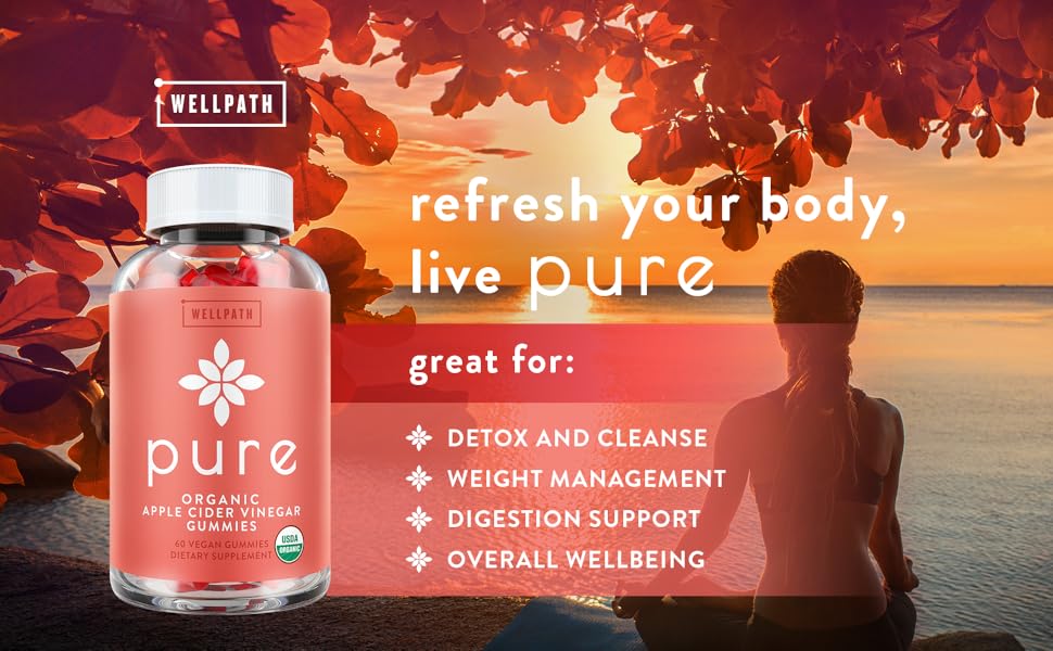 pure wellpath acv apple cider vinegar gummies ginger root