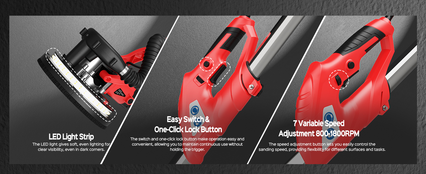 Drywall Sander with Vacuum Dust Collector