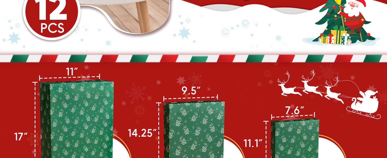 Assorted Sizes Christmas Gift Boxes