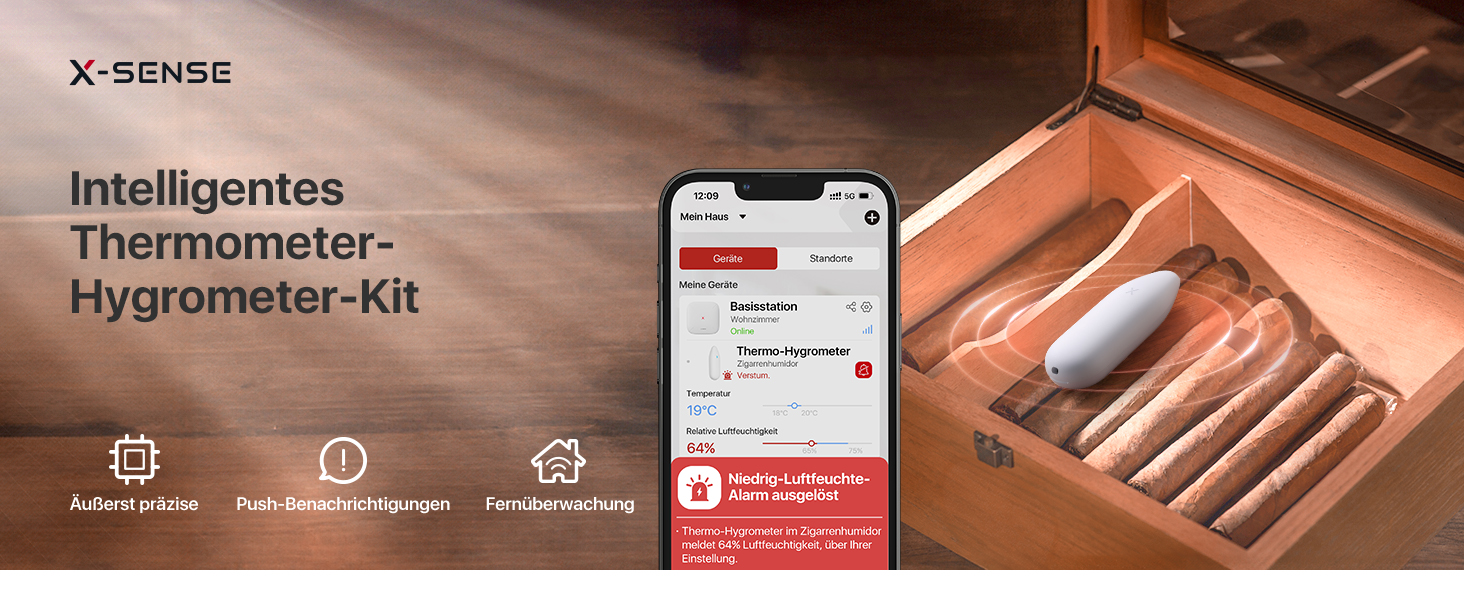 Гігрометр STH55 X-Sense WLAN Термометр Innen