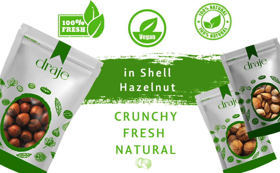 Raw Hazelnuts in Shell, Bulk Nuts in Shell, Easy to Crack