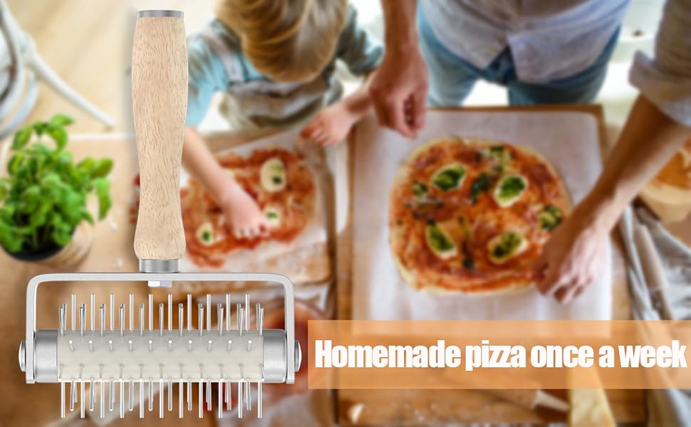 Pizza Dough Docker,Pastry Roller with Stainless Steel