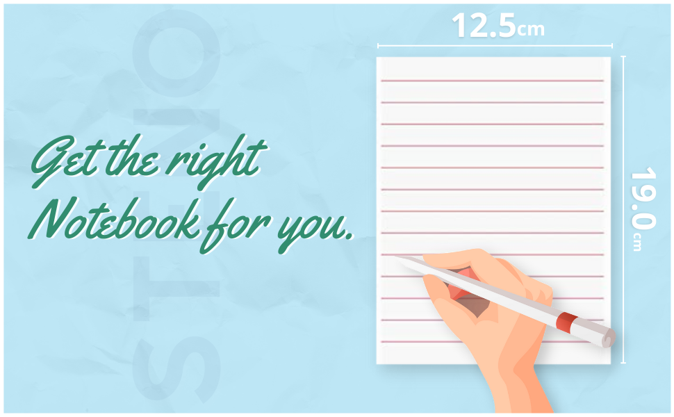 Neelgagan Steno Notebook, Shorthand Writing Notebook 12.5cm x 19.0cm