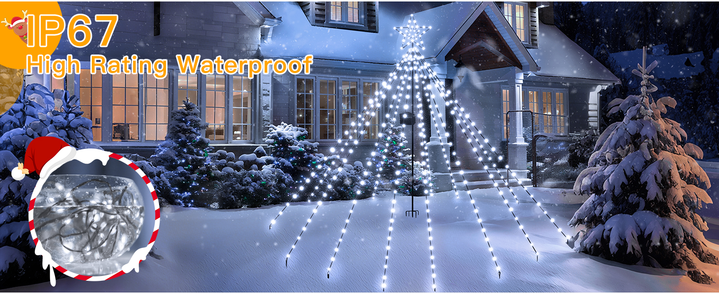 Text reads '1987'. Winter nighttime scene showing snow-covered houses and trees illuminated by white string lights creating a magical holiday atmosphere.
