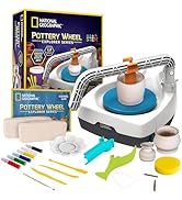 NATIONAL GEOGRAPHIC Kid’s Pottery Wheel – Complete Pottery Kit for Beginners, Electric Motor, 2 l...