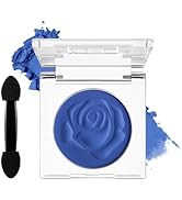 DE'LANCI Single Matte Blue Eyeshadow Palette, Highly Pigmented Gemstone Blue Eye shadow, Ultra-Bl...