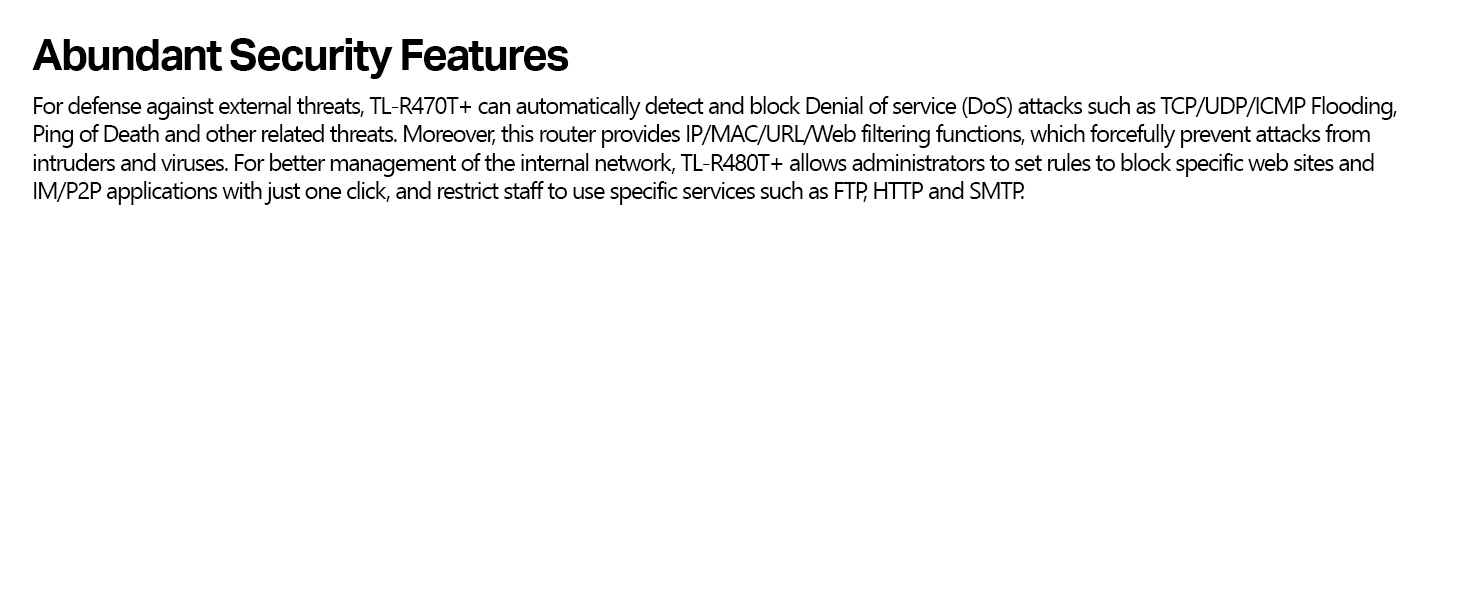 TL-R470T+ Load Balance Broadband Router