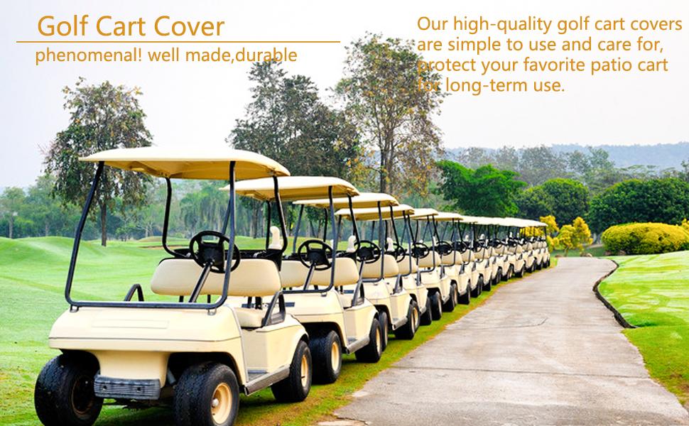 4 Passenger 400D Waterproof Sunproof Golf cart Cover roof 80" L, fits EZ GO