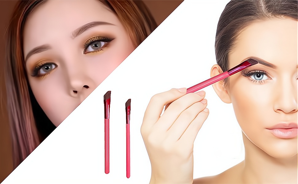 Angled eyebrow brush multifunctional eyebrow brush