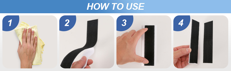 VELCRO STRIPS WITH ADHESIVE