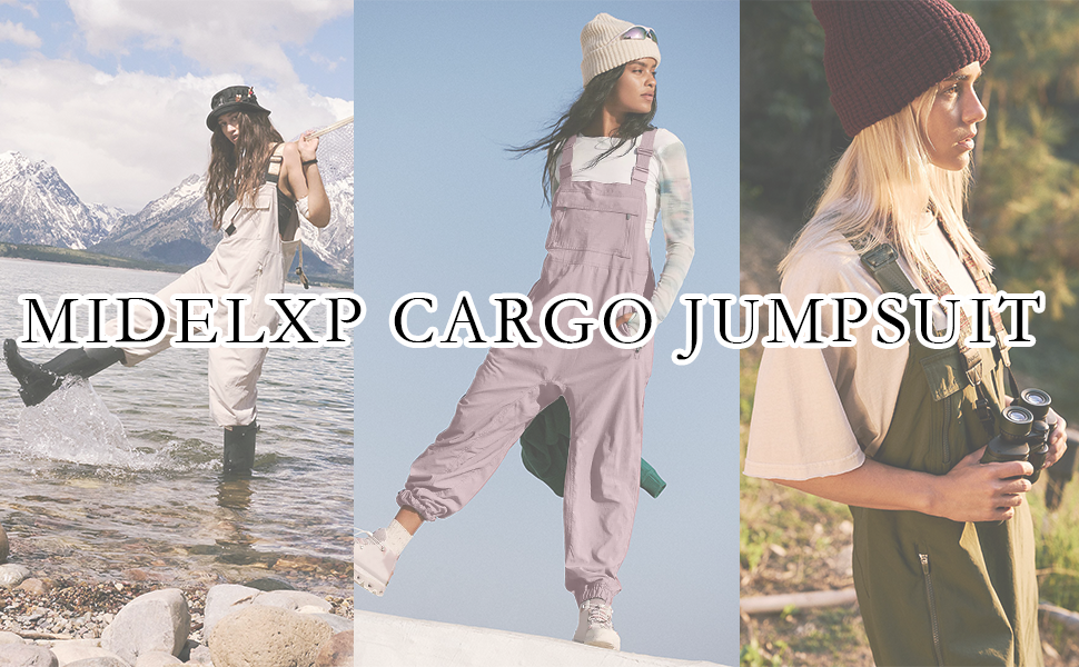 Cargo Jumpsuit for Women Summer Y2k Adjustable Straps Linen Overalls with Zipper Pockets