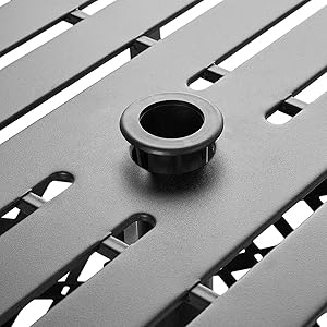 YODOLLA Parasol Bases Outdoor Umbrella Side Table With 1.58" Umbrella Hole, Umbrella Side Square Table For Deck, Pool, Garden, Black 14 outdoor umbrella side table,stand patio bistro table,beautiful side table, umbrella bistro table