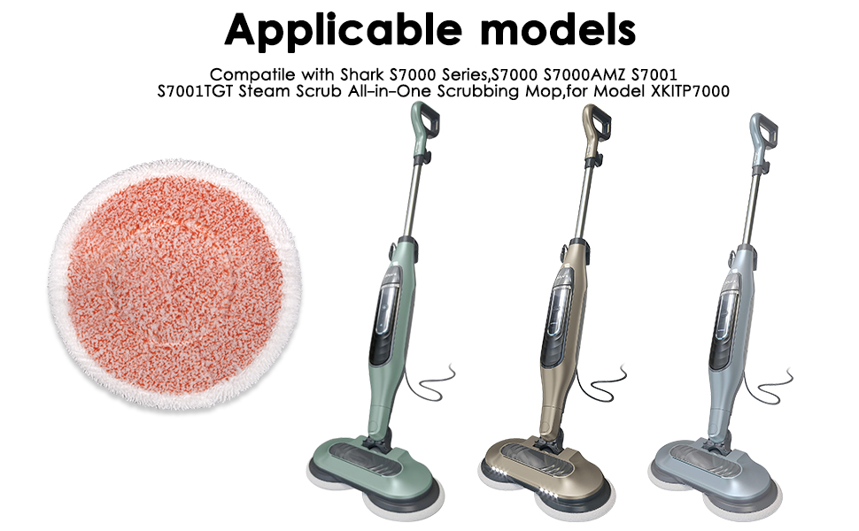 (6 Pieces) Replacement Mop Pads Compatible With Shark