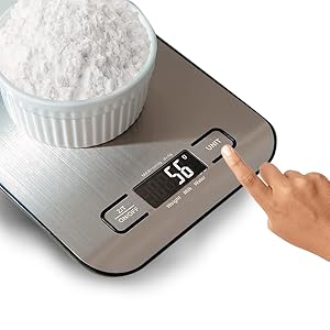 Balança de Cozinha para alimentos digital inox dieta receita saúde fitness pesagem alimentos