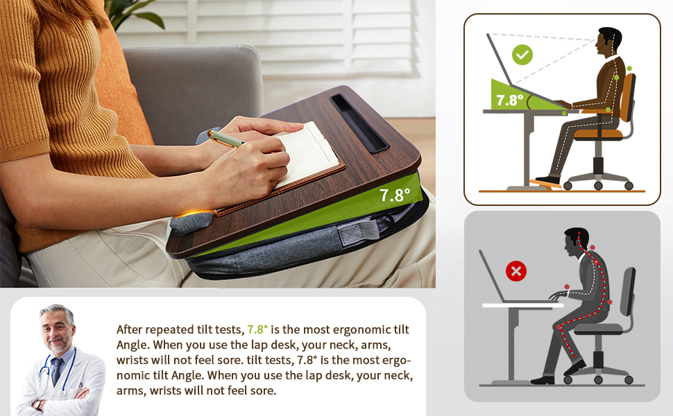 lap desk for laptop with cushion