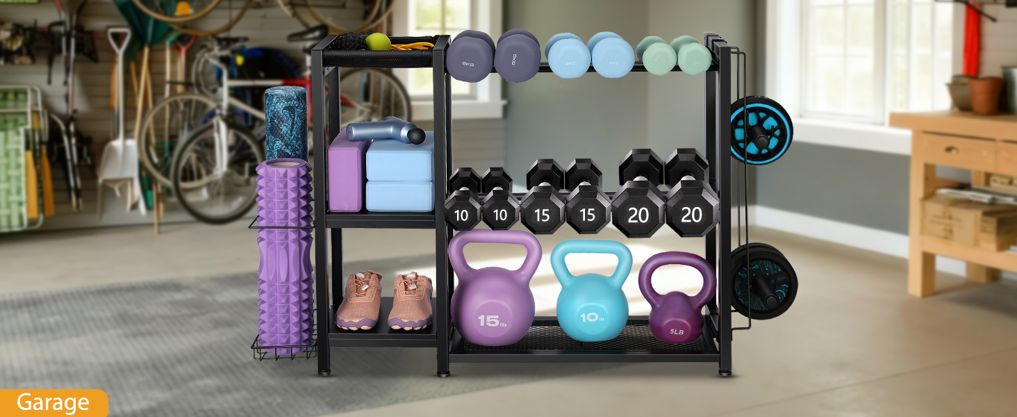 dumbbell rack stand only weight storage rack for home gym 3 tier adjustable compact weight stand