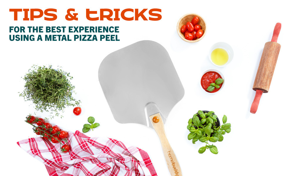 HomeBuddy Pizza Peel with Pizza Accesories 12 Inch Foldable Pizza