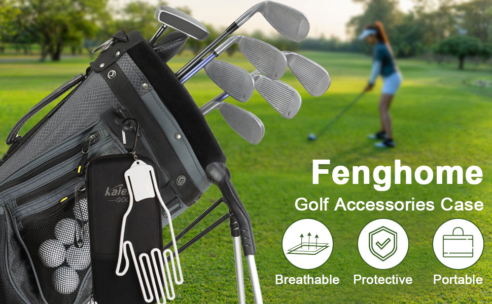 Fenghome Golf Glove Holder, Golf Accessory Protective Case