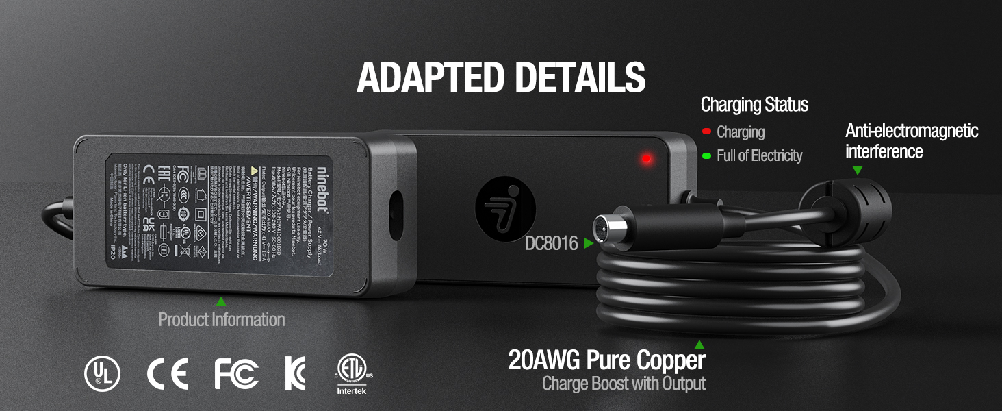 ninebot scooter charger