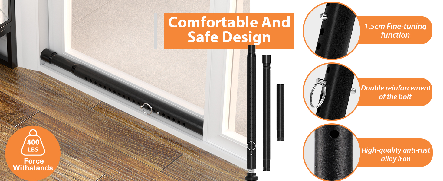 BsBsBest Window Security Bars Inside Adjustable 18 to 51 Inch Sliding