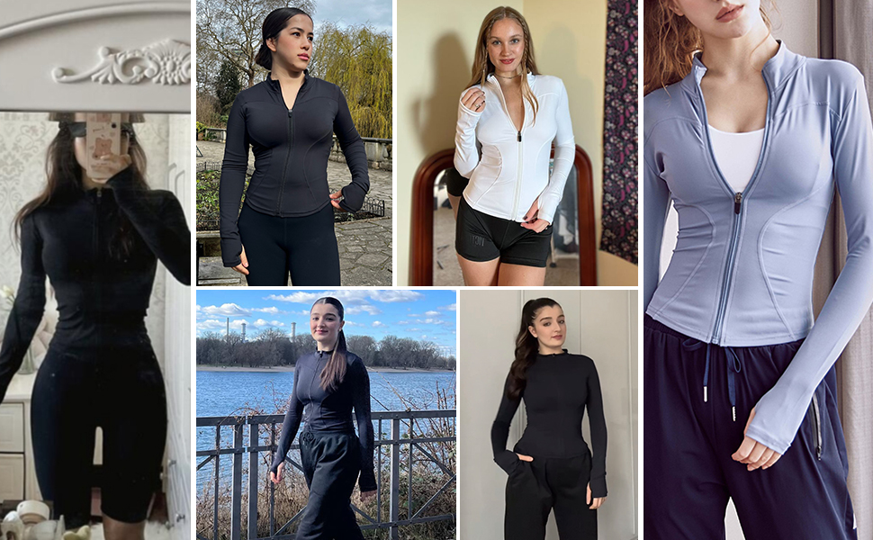 Gym Tops Damen Sport Tshirts Langarm Laufshirts Yoga Langarmshirt