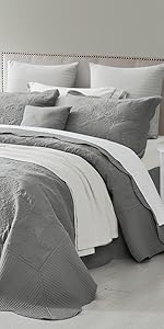 HZ & HY Oversized King Bedspread - Gorgeous & Elegant Style Bedding Coverlets, Reversible, Lightweight, 5 Piece, King/Ca 10303c46 7de3 4be3 81b4 4e12a9bd241b. CR0,0,300,600 PT0 SX150 V1