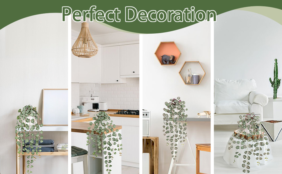 Briful Artificial Plants Indoor Fake Hanging Plants with