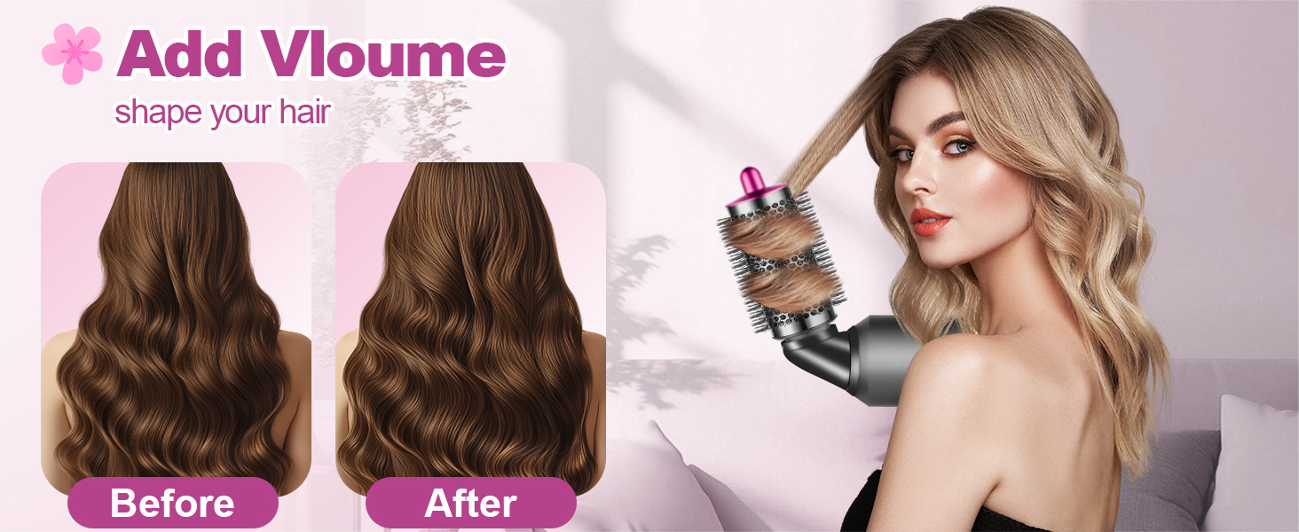 Large Round Brush Attachment for Dyson Hair Dryer