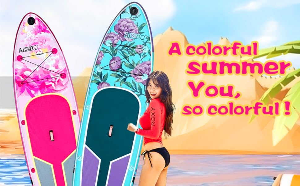 Colorful Paddle Board