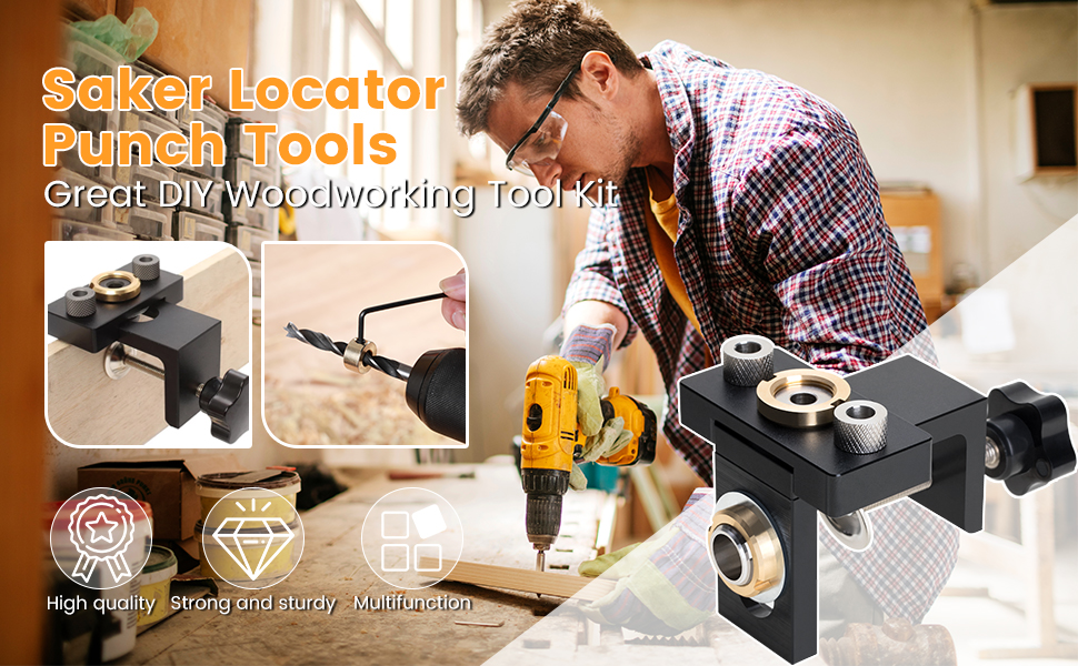 Adjustable Woodworking Drilling Locator Puncher Tools