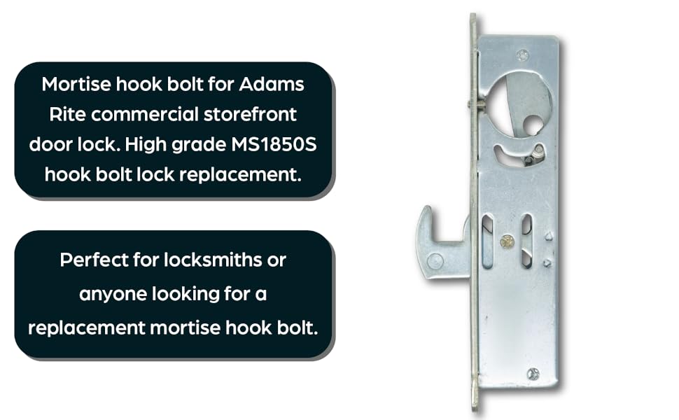 Summit DOORWARE Mortise Hook Bolt Lock Adams Rite Style Door Lock