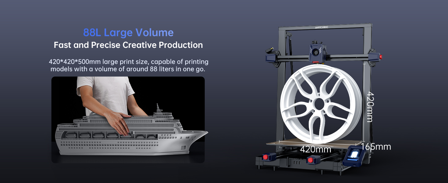 ANYCUBIC Kobra 2 Max 3D Printer Large Size 420*420*500mm