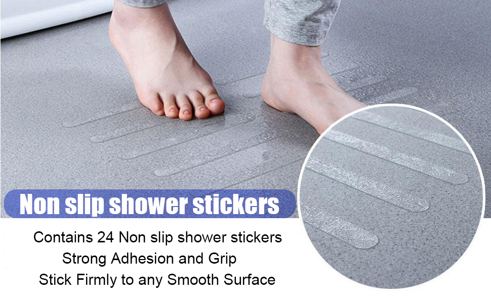 selcouth yyds 24Pcs Bath Mat Non Slip Stickers,Non Slip Shower Stickers