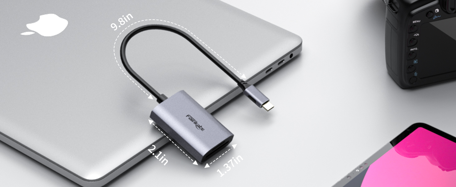 USB C SD 4.0 Card Reader, UHSII 2in1 USB C to SD Card