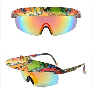 Visor Sunglasses Mottled Red Film