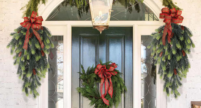 Christmas Swag Artificia Door Swag Decoration Christmas Stair Swags Christmas Mailbox Swag Pine Swag