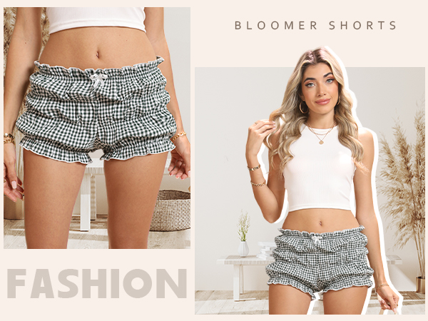 Rapbin Pajama Short Shorts for Women Bloomers Beach Y2k