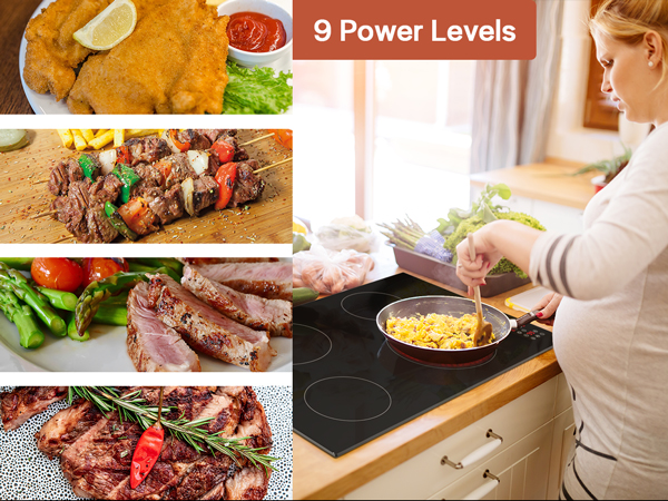 electric cooktop， induction stove top， electric stove， electric stovetop， electric stove burners