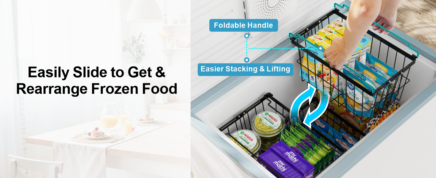 Chest Freezer Organizer Bins