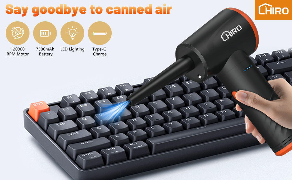 Compressed Air DusterEnhanced 120000 RPM Keyboard Cleaner