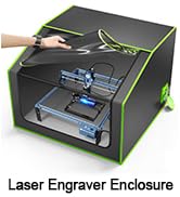 SCULPFUN Laser Engraver Enclosure with Vent, Fireproof Laser Cutter Protective Cover, Smoke & Odo...